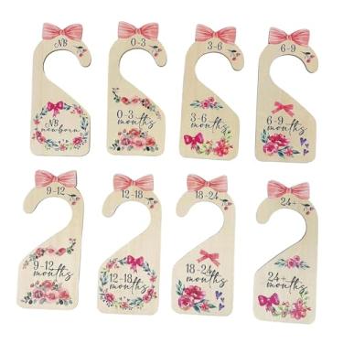 Imagem de Dynwave 8 peças separadores de armário de bebê decoração de berçário cabideiro separadores de tamanho para meninas