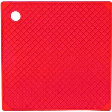 Imagem de Descanso Panela Silicone Vermelho 18x18 cm Mimo SN13282 - Mimo Style