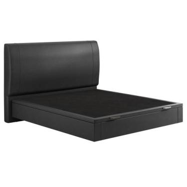 Imagem de Cama Queen Baú Flutuante Com Cabeceira 160cm Spazio S04 material sinté