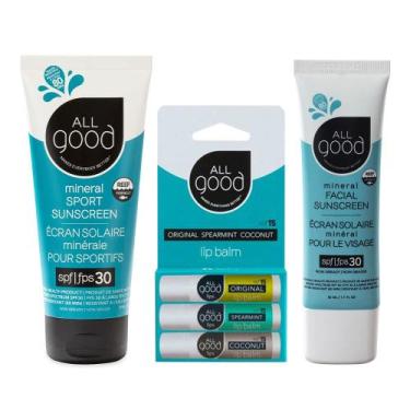 Imagem de Pacote de protetor solar e protetor labial All Good SPF 30+ e SPF 15 -