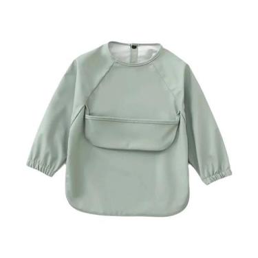 Imagem de Babador Impermeável E De Fácil Limpeza Para Crianças Com Mangas Longas