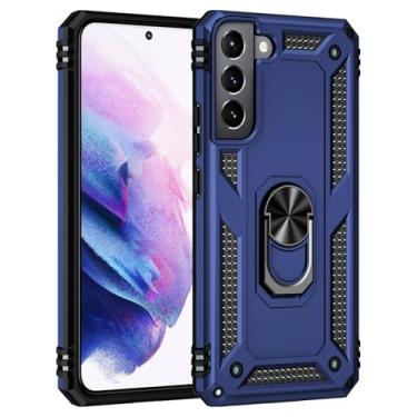 Imagem de SORAKA Capa para Samsung Galaxy S22 Plus 5G com suporte para anel Capa Slim Fit de TPU macio Capa Samsung Galaxy S22 Plus 5G com placa de metal para suporte magnético de telefone para carro