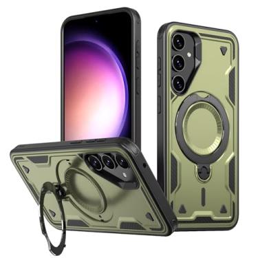 Imagem de SORAKA Capa para Samsung Galaxy S23 FE com suporte,compatível com MagSafe,Capa Samsung Galaxy S23 FE com chapa de ferro Capa resistente que absorve choques Proteção contra quedas de nível militar