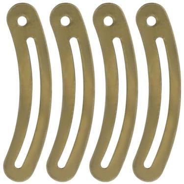 Imagem de Unlorspy Dobradiças de suporte de tampa de bronze, dobradiças de ferro recurvadas de madeira, conector de prateleira adequado para armário de móveis doméstico/exibição de porta-joias (49 mm)