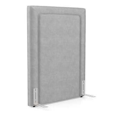 Imagem de Cabeceira Cama Box Solteiro Alba 90cm com Frame Veludo Cinza Claro - A