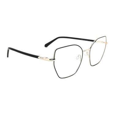 Imagem de Armação Bulget BG1694 09A Metal Fêmea Preto/Dourado 52mm