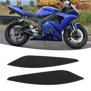 Imagem de 1 par de protetor de tanque de motocicleta resistente, painel de carenagem lateral do tanque de gás para YZF, carenagem de cobertura lateral de tanque ideal para entusiastas de motocicletas