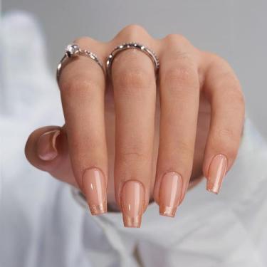 Imagem de Press on Nails Bartbox Gold Rose French Tips for Women - BTArtbox