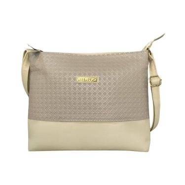 Imagem de Bolsa Transversal Média Azul Fashion Abc Bags 6014 - Marfim