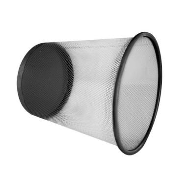 Imagem de Cesto De Lixo Aramado 10 Litros Ferro Preto Organizador Moderno Lixinh