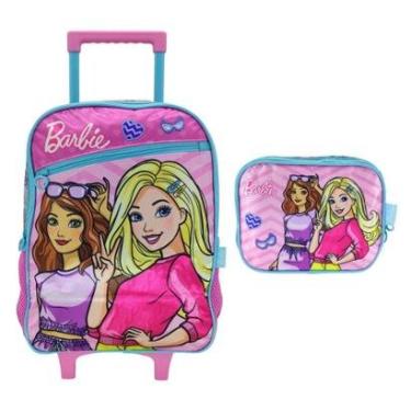 Imagem de Kit Mochila De Rodinha Barbie + Lancheira 42632-Feminino