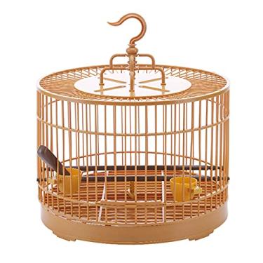 Imagem de Gaiola de pássaro leve gaiola de pássaro com copos de alimentação gaiola de plástico para viagem de pássaros para tentilhões extra pequenos ninho de pássaro