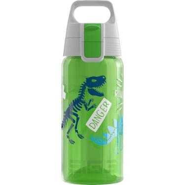 Imagem de Sigg - Garrafa de água esportiva para crianças - Viva One Jurassica - adequada para bebidas carbonatadas - à prova de vazamento - lavável na lava-louças - livre de BPA - escola e bicicleta - verde