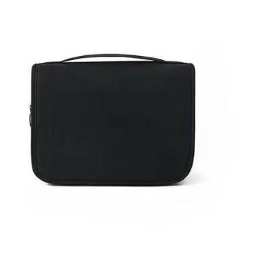 Imagem de Necessaire Organizadora Bolsa Portátil Feminina Para Maquiagem Para Viagem Higiene Pessoal Com Divisória Cabide (Preto)