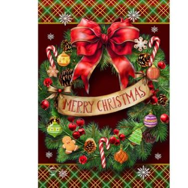 Imagem de Briarwood Lane Bandeira de jardim de grinalda adornada