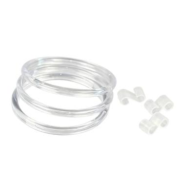 Imagem de Bothyi 3 peças de painel de grade de parede, anéis de prateleira de grade, acessórios de armazenamento, anéis de exibição de fotos pendurados para obras de