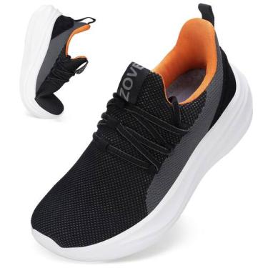 Imagem de Sapatos ZOVE Wide Toe Box Slip On, tênis femininos, pretos 38