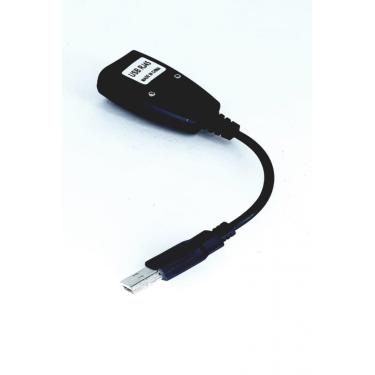 Imagem de Adaptador Extensor Usb 2.0 Via Rj45 Preto Para Cabo De Rede