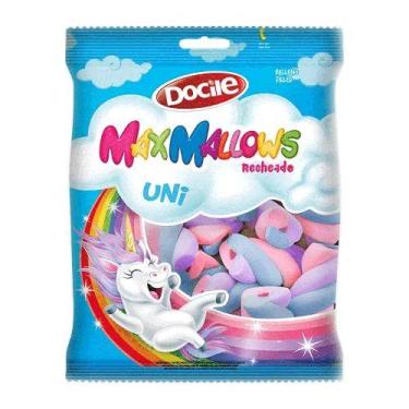 Imagem de Marshmallow Recheado Twist Color Baunilha Com Morango Unicornio 220gr 