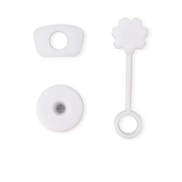 Imagem de Pacote com 3 tampas de silicone à prova de vazamento - tampões universais à prova de derramamento e tampas de palha, vedação de grau alimentício