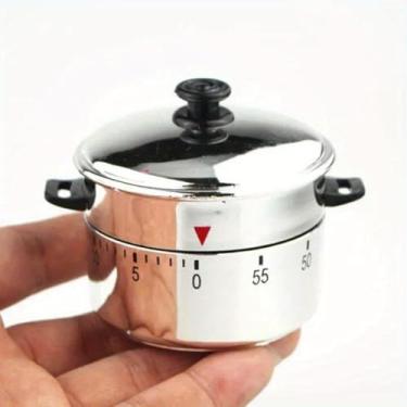 Imagem de Temporizador mecânico de cozinha para cozinhar - Temporizadores manuais de 60 minutos - relógio com alarme alto - sem necessidade de baterias - ideal para alimentos