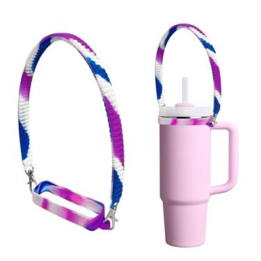 Imagem de Alça de silicone para garrafa de água para acessórios Stanley Cup, estilingue de garrafa de água colorida, serve para a maioria dos copos Stanley