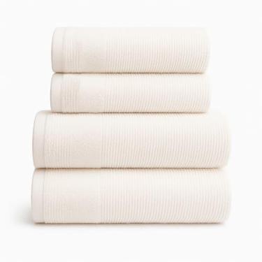 Imagem de Jogo de Toalhas de Banho Gigantes e Macias 4 Peças 100% Algodão Super Luxo – Alta Absorção e Conforto Premium (Branco)