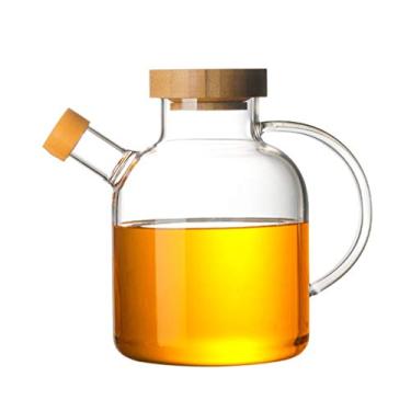 Imagem de Terrário De Vidro Galheteiro De Azeite Vidro Decantador De Oleo Cozinha Recipiente De Óleo Garrafas Decorativas De Azeite Dispensador De Vinagre Com Tampa Boca De Garrafa De Óleo