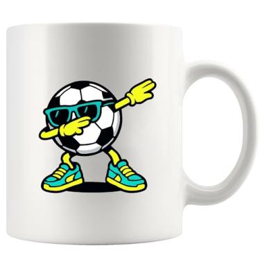 Imagem de Panvola Dabbing bola de futebol presentes para treinadores amantes de esportes presentes para homens marido namorado irmão caneca cerâmica 325 ml