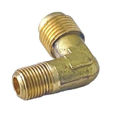 Imagem de Cotovelo de Latão 1/8" NPT x 5/16" SAE Macho - ALUMEGAS, Novo