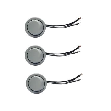 Imagem de 03 Interruptor Para Moveis Botão 22Mm Com Cabo 2A Branco