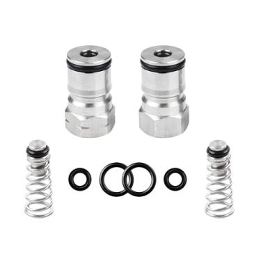 Imagem de Dbgogo 1 par de pinos de barril de bloqueio de bola, aço inoxidável para cerveja caseira Corny Cornelius desconexão rápida gás Kegerator + adaptador de rosca líquido 19/32-18 Poppet kit de