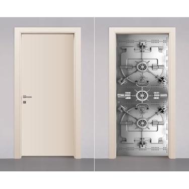 Imagem de Adesivo Envelopamento Decorativo de Porta Madeira Cofre Seguranca Maxima Lacre (80cm)