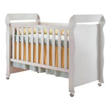 Imagem de Berço Americano Bebê Vira Cama Mirelle Branco Carolina Baby