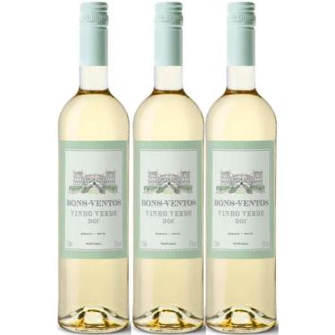 Imagem de Vinho Verde Bons Ventos Branco 750ml (3 Und)