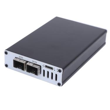 Imagem de Placa de rede Thunderbolt 3/4 USB4 10G, porta de fibra SFP com velocidade de 10 Gbps, Plug & Play para Mac/Win/Ubuntu, liga de alumínio, sem necessidade de alimentação externa (porta única) (porta