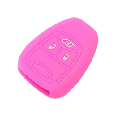 Imagem de SEGADEN Capa protetora de silicone compatível com CHRYSLER DODGE JEEP controle remoto chaveiro CV4751 Kitty Pink