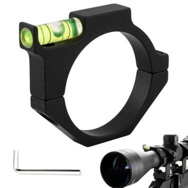 Imagem de Anel de bolha de nivelamento de mira para rifles de 34 mm, bolha integrada para ajuste anticaimento, suporte de alumínio leve