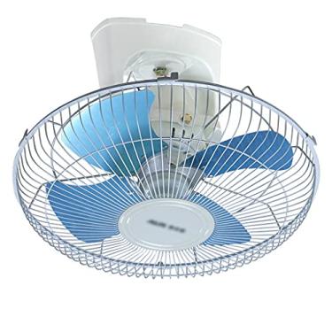 Imagem de KUYBTU Ventilador de teto montado na parede, 3 velocidades lugares públicos forte vento balançando ventilador de cabeça perfeito para casas, escritórios e quartos - 45,7 cm
