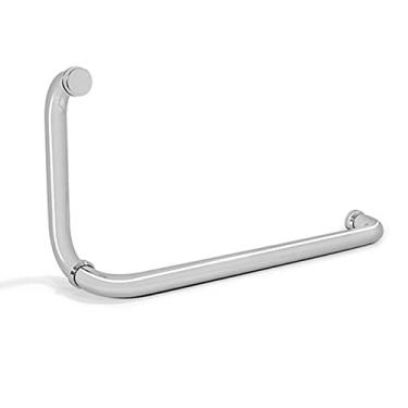 Imagem de Conjuntos de substituição de maçanetas e puxadores de porta de chuveiro para porta de vidro | Maçanetas de porta de banheiro para box de chuveiro interno/externo | Punho cromado polido (tamanho: 425