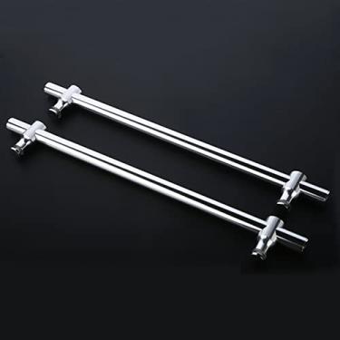 Imagem de STXYANGV Conjunto de puxadores de porta de vidro de chuveiro, puxadores de aço inoxidável puxadores de porta de banheiro/puxador de porta de celeiro/Puxadores de vidro - Distância do furo ajustável (2