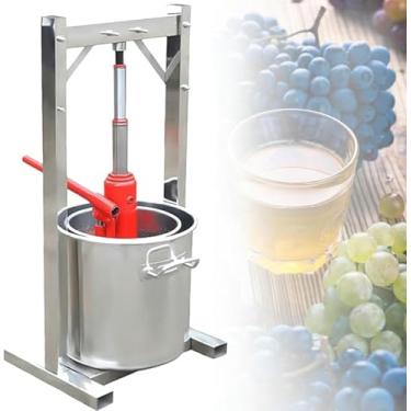 Imagem de FYLFANYAN Prensa hidráulica manual, pequena máquina de suco de uva para uso doméstico, prensa de frutas, prensa de vinho, espremedor de frutas, legumes, frutas, aplicação de dispositivo, prensa