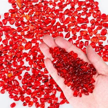 Imagem de Cascalho de tanque de peixes de 400 g, pedras de vidro coloridas, cascalho de aquário arco-íris irregular pequeno para decorações de aquário e tanque de tartaruga, cristais de contas de vidro do mar