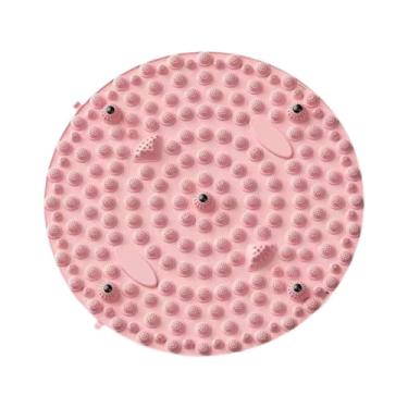 Imagem de Zialofi Padrenha de massagem do pé, tapete de mesa em pé flexível anti -slip acupressura de tapete de tapete para idosos externos em interior, Rosa