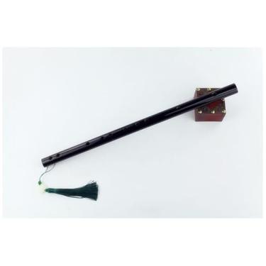 Imagem de Flauta de bambu flauta profissional flauta profissional uma seção picolo adulto (tecla F preta)