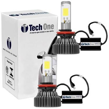 Imagem de Par Lâmpada Farol 12/24v Led 6000k Lumens H9 Techone