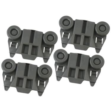 Imagem de 4 peças W10195417 rodas de lava-louças de substituição para suporte de cozinha KDFE104DSS4 KDTE204ESS1, substitui PS11750057, WPW10195417/VP, PS2579553, AH2579553, EA2579553 por YTXXDEUS