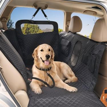 Imagem de Moysoon Rede de cachorro para banco traseiro de carro - capa impermeável para assento de carro para banco traseiro - lavável na máquina, resistente tamanho médio serve para carros, SUVe caminhões de