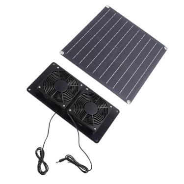 Imagem de YWBL-WH Ventilador de Exaustão Solar de Alta Velocidade de 20 W, Ventilador de Ventilação de Painel Solar Monocristalino para Casinha de Cachorro Com Efeito de Estufa, 3000 RPM IP67 Design à Prova