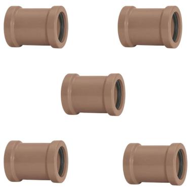 Imagem de Luva De Correr 25Mm Pvc Encanamento Conexão Kit 05 Un